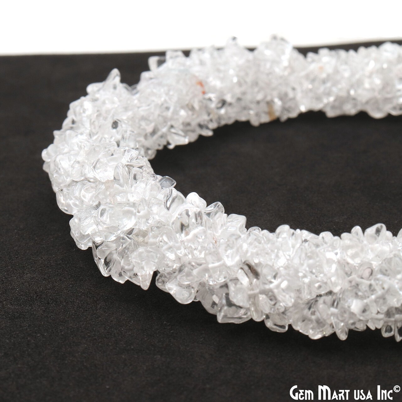 Crystal Chip Beads, 34 Inch, Natural Chip Strands, Drilled Strung Nugget Beads, 3-7mm, Polished, GemMartUSA (CHCY-70001)